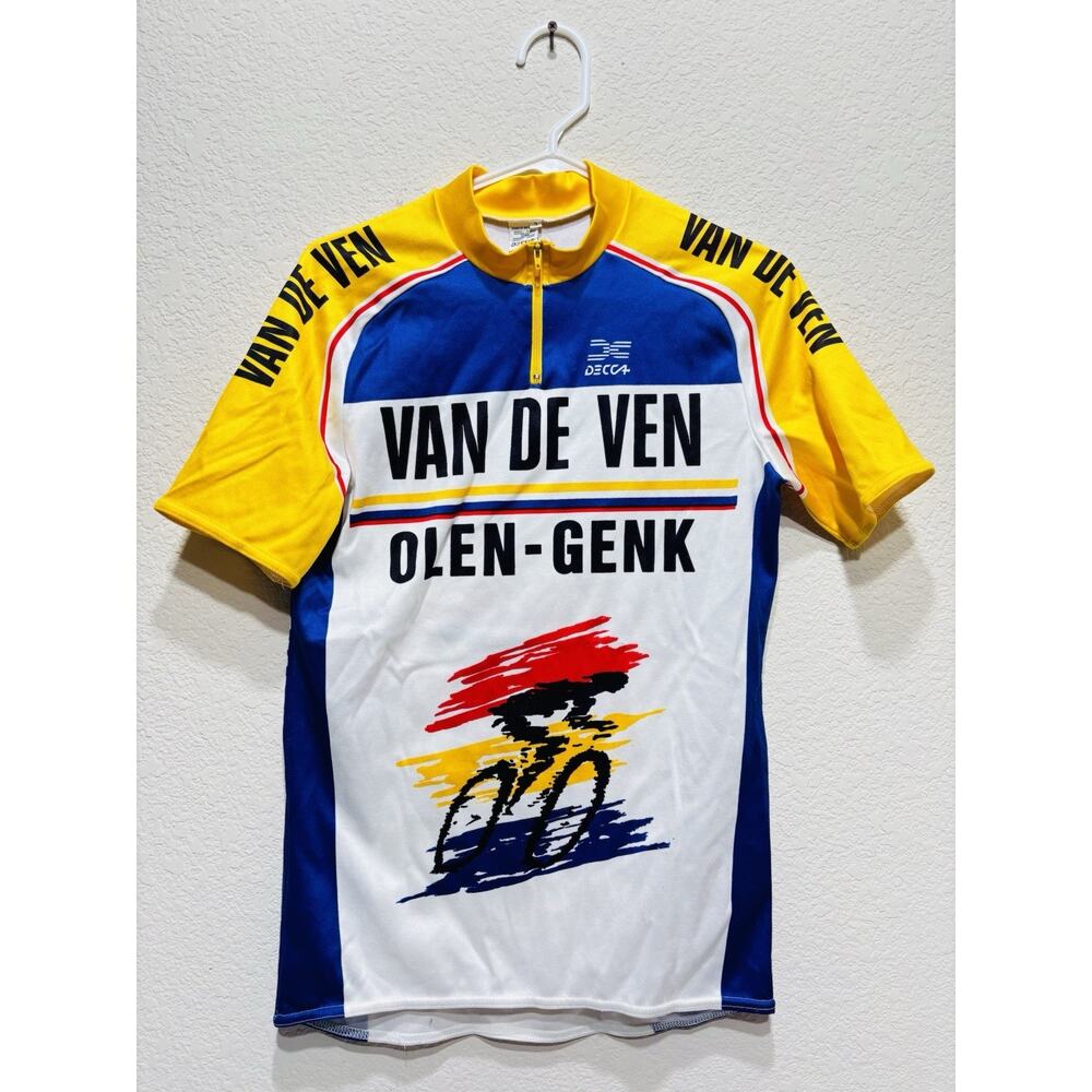 Vintage Van De Ven Cycling Jersey Small Size 3 Decca